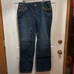 Full length boot cut jeans